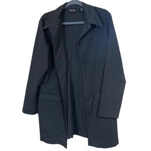 New York & Company Dark Gray Jacket Women’s Size X-Large Button Down Comfy Coat!